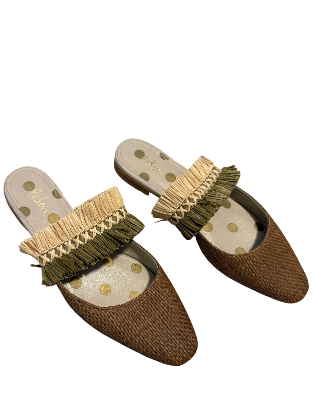 Boden Raffia Mules Size 8